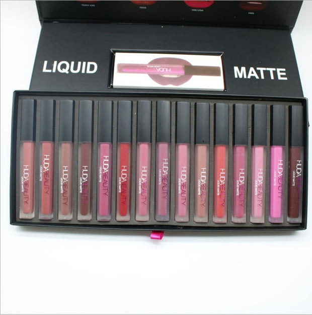 Lip gloss 16 gift box set matte non-stick cup lipstick color big tube&nbsp;