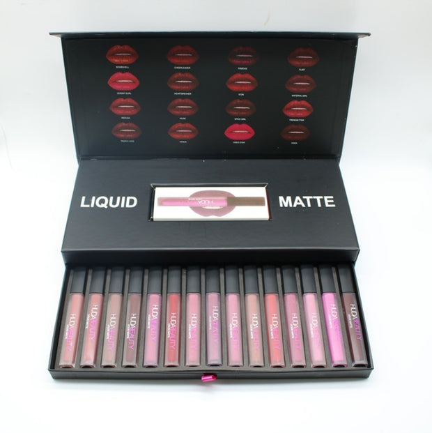 Lip gloss 16 gift box set matte non-stick cup lipstick color big tube&nbsp;