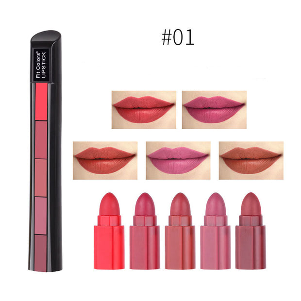 Matte 5-color Lipstick Set - Mohas luxury 