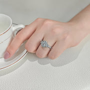 Women's Fashionable Elegant Oval Silver Ring - Mohas luxury 