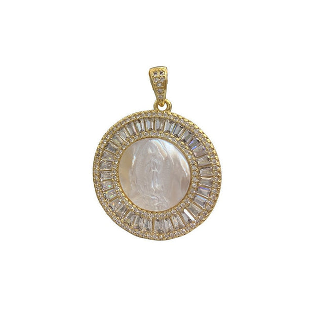 Round Lady Guadalupe Necklace Pendant - Mohas luxury 