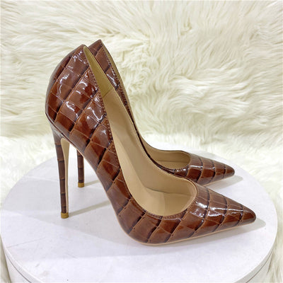 Serpentine Pointed Stiletto Heel Low-cut High Heels - Mohas luxury 